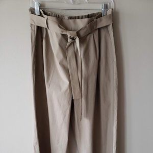 J Crew Paperbag Waist cropped wide legged pants sz 10